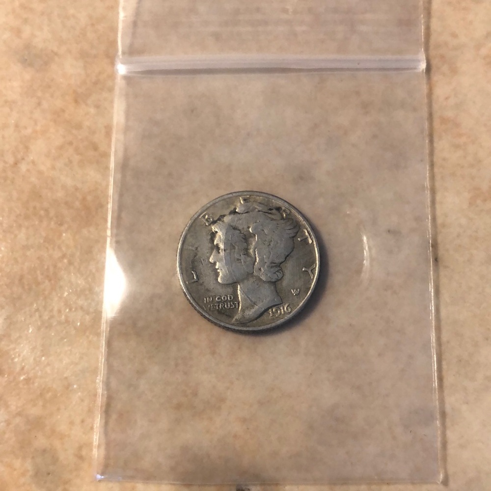 1916 D dime